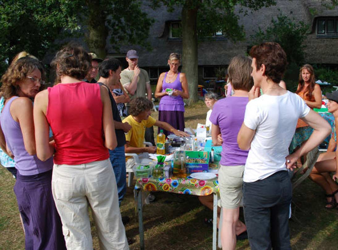 Students during a 5 days workshop in a natural environment in Holland